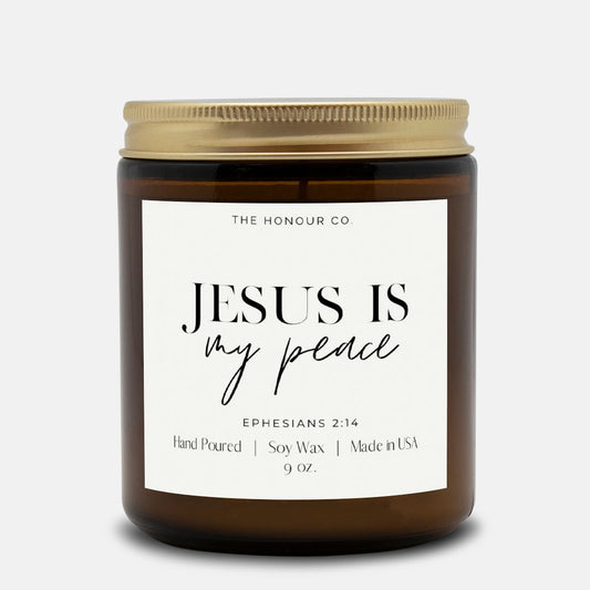 Jesus is My Peace candle