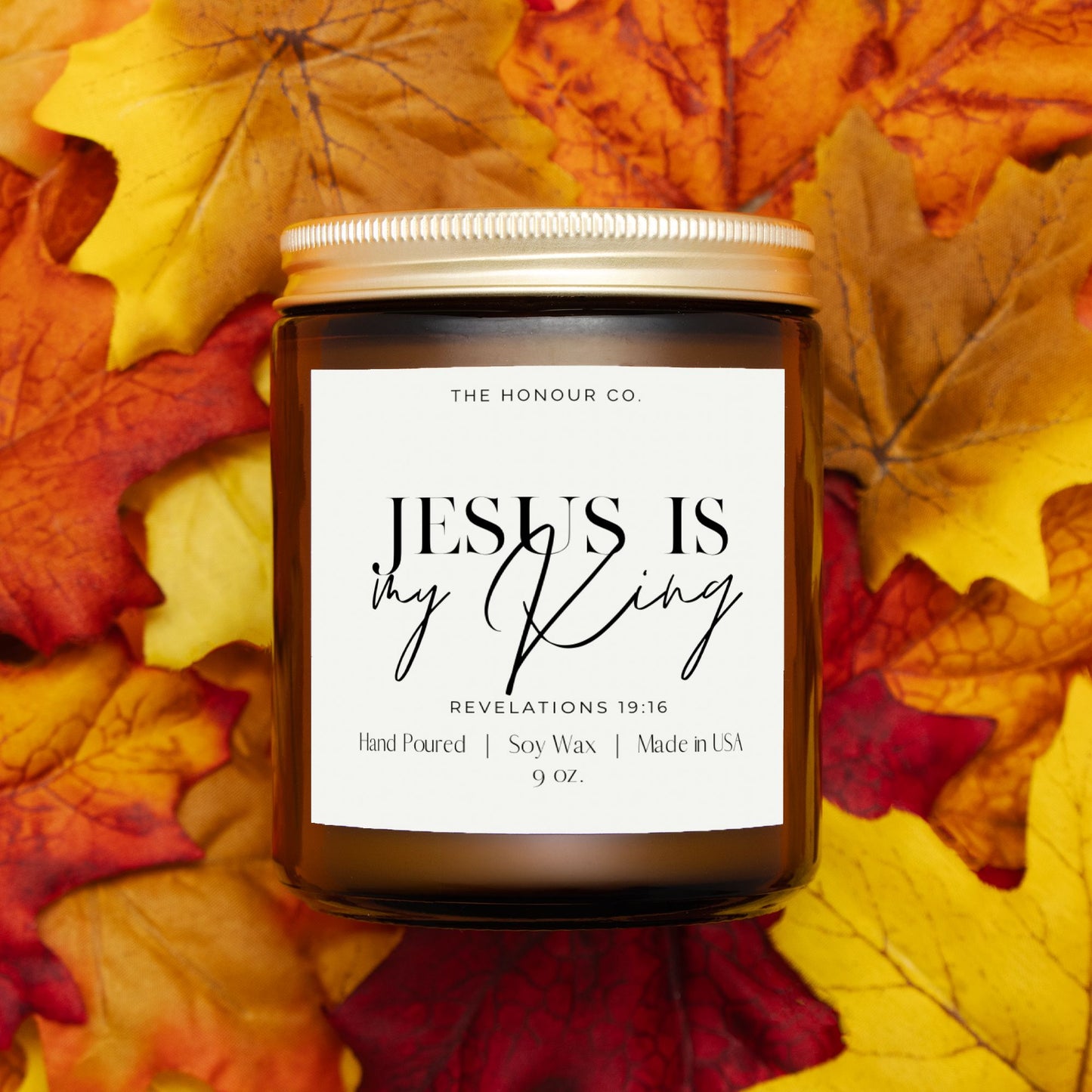 Jesus is My King candle