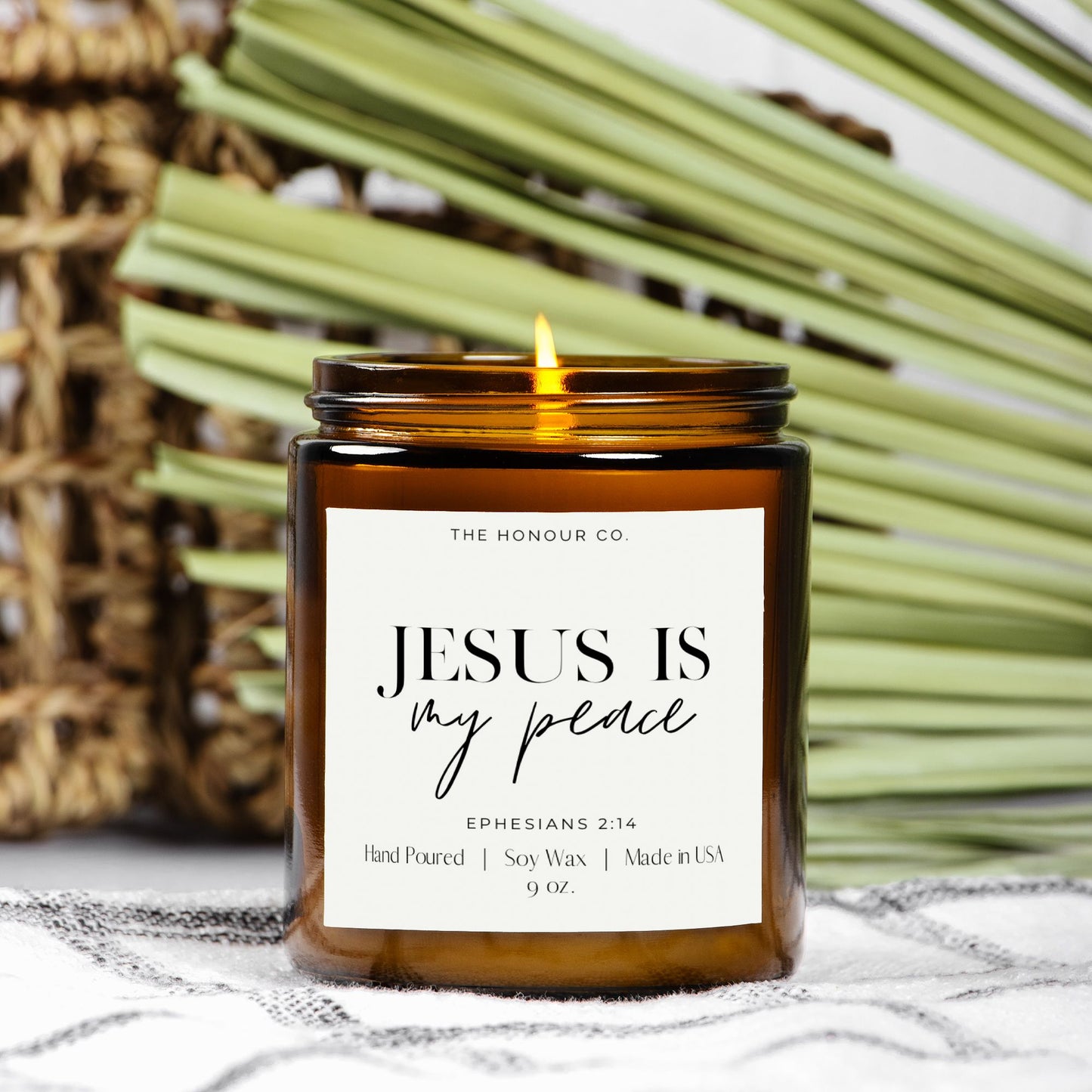 Jesus is My Peace candle