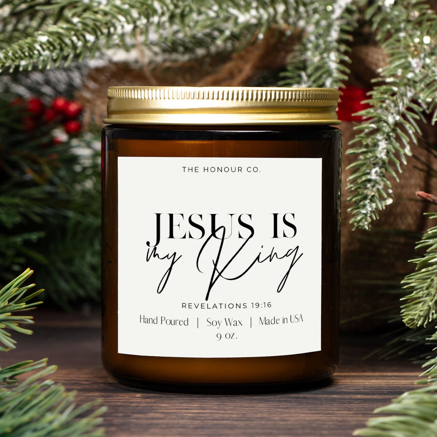 Jesus is My King candle