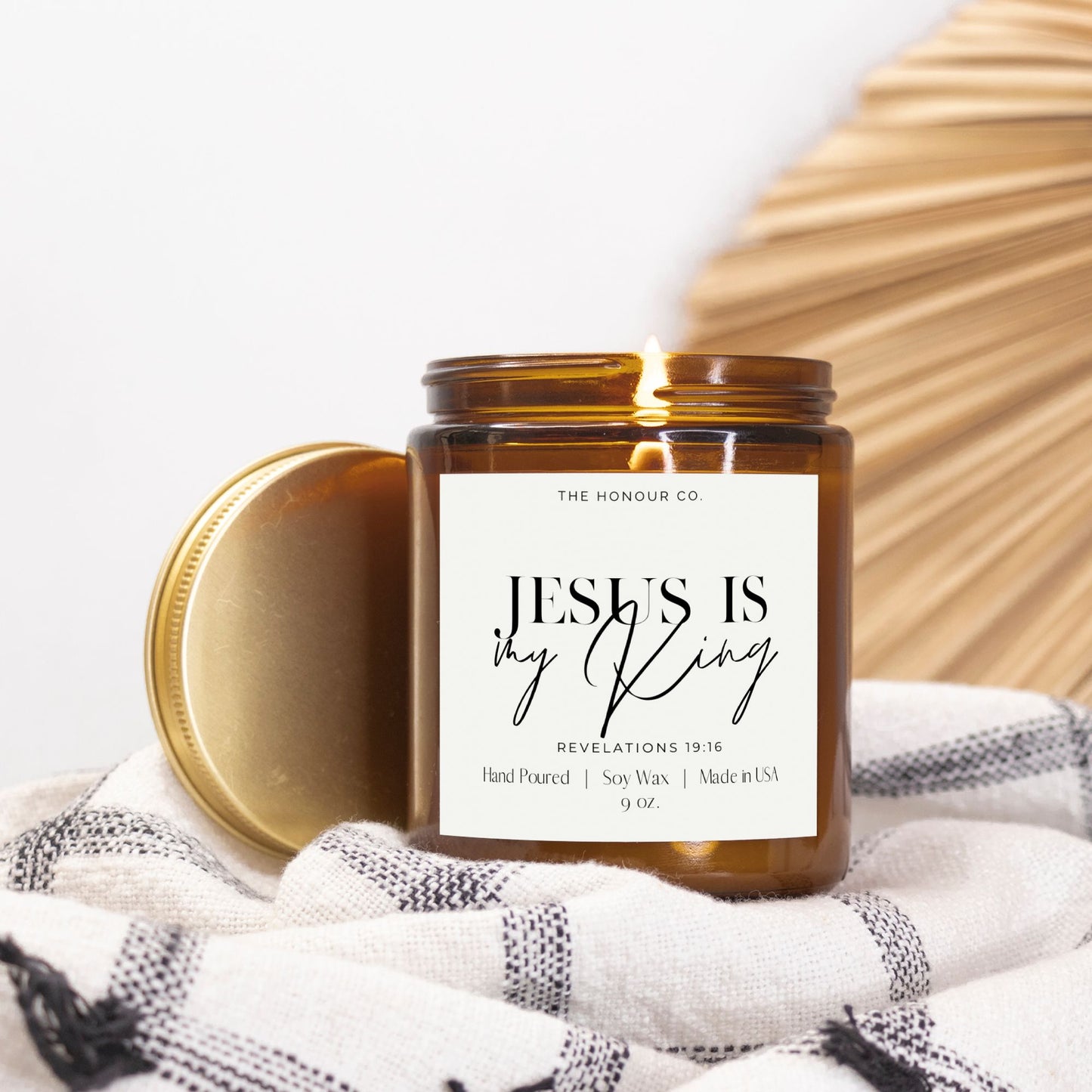 Jesus is My King candle