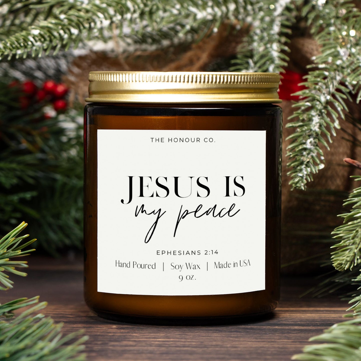Jesus is My Peace candle