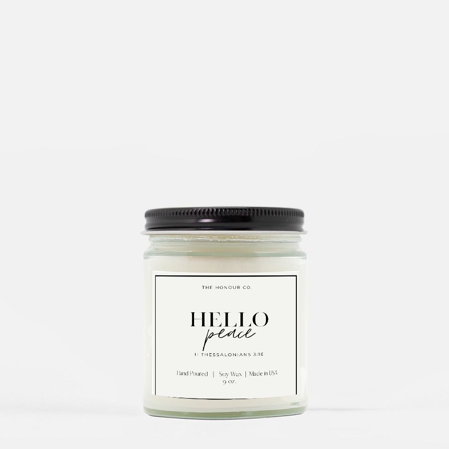 Hello Peace Candle (Hand Poured 9 oz.)