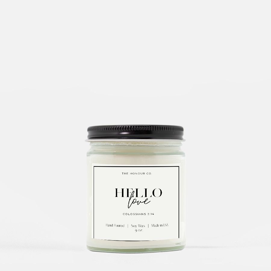 Hello Love Candle (Hand Poured 9 oz.)
